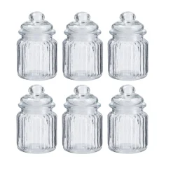 Outlet NANU-NANA 6er Set Vorratsglas Country, Geriffelt, 250 Ml