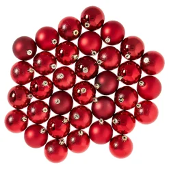 Hot NANU-NANA 34er Set Weihnachtskugeln, Rot