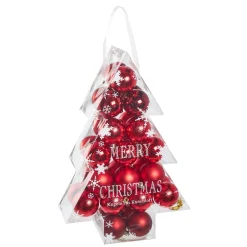 Hot NANU-NANA 34er Set Weihnachtskugeln, Rot
