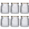 Outlet NANU-NANA 6er Set Windlicht Votiv, Goldrand/klar, 7 Cm