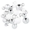 Clearance NANU-NANA 24er Weihnachtskugeln Mix, Silber/weiß