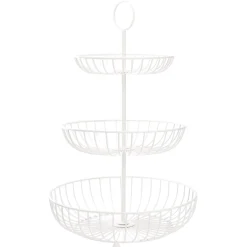 Outlet NANU-NANA Etagere 3 Körbe, Weiß, 47 Cm