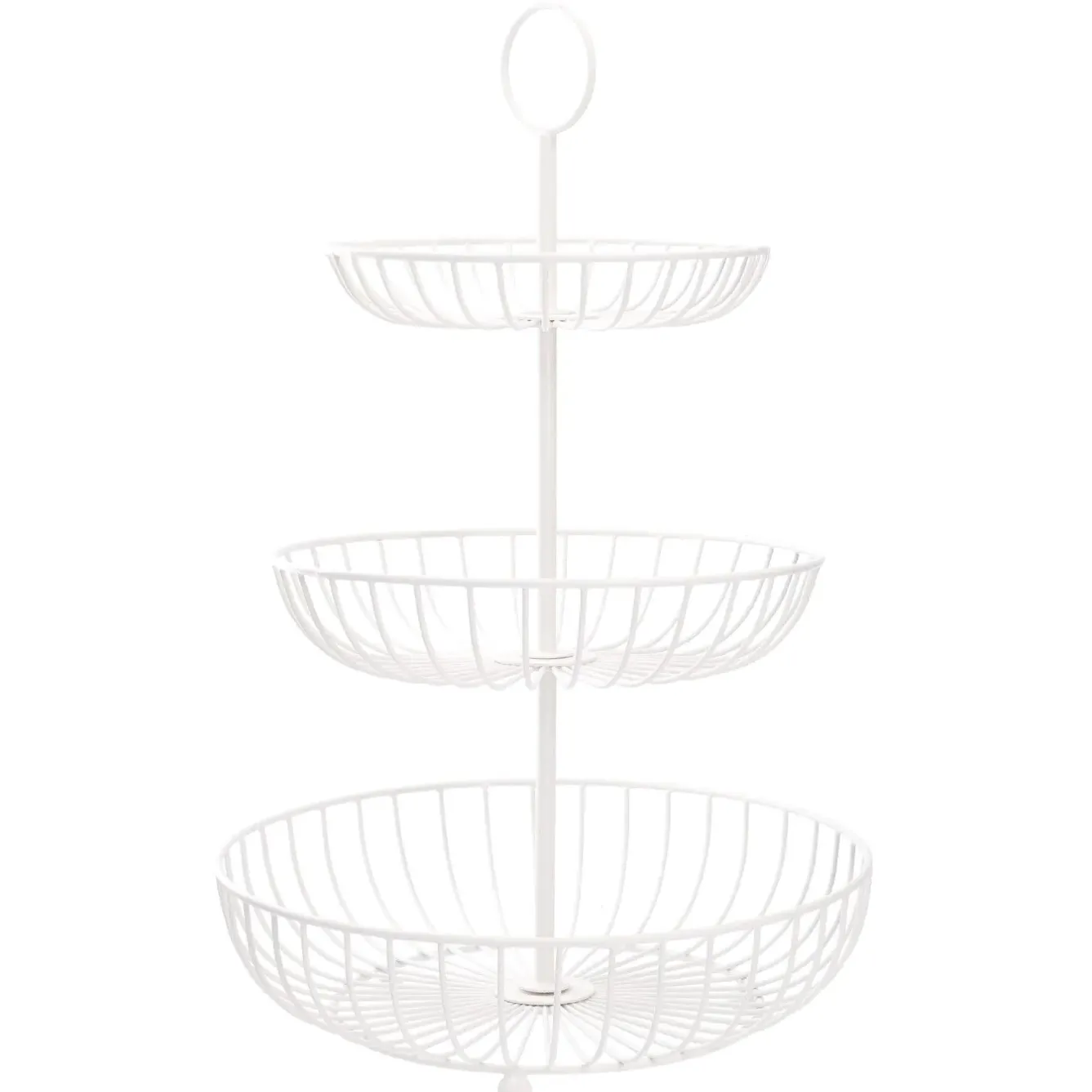 Outlet NANU-NANA Etagere 3 Körbe, Weiß, 47 Cm