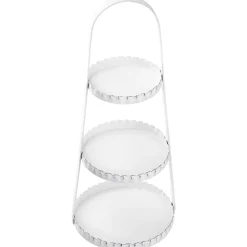 Discount NANU-NANA Etagere Metall, 3 Teller, Weiß, 40 Cm