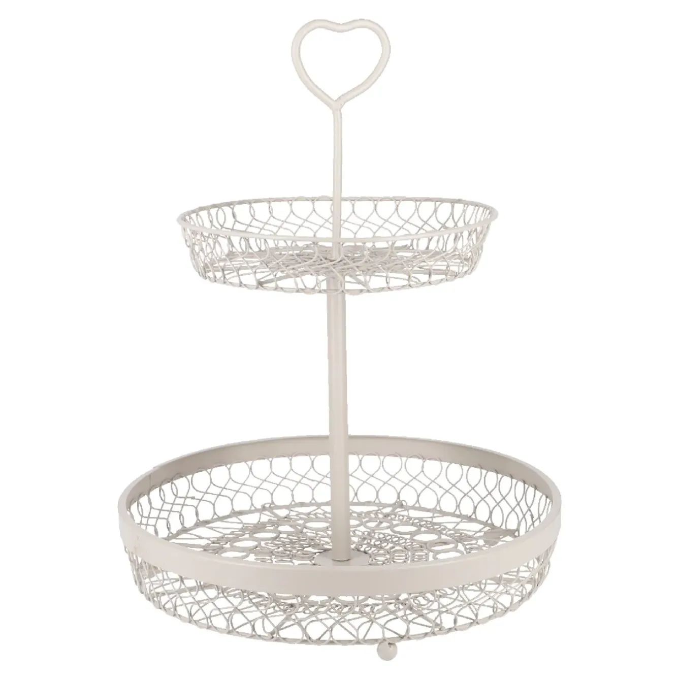 Hot NANU-NANA Etagere Nostalgie, 2 Körbe, Taupe, 35 Cm