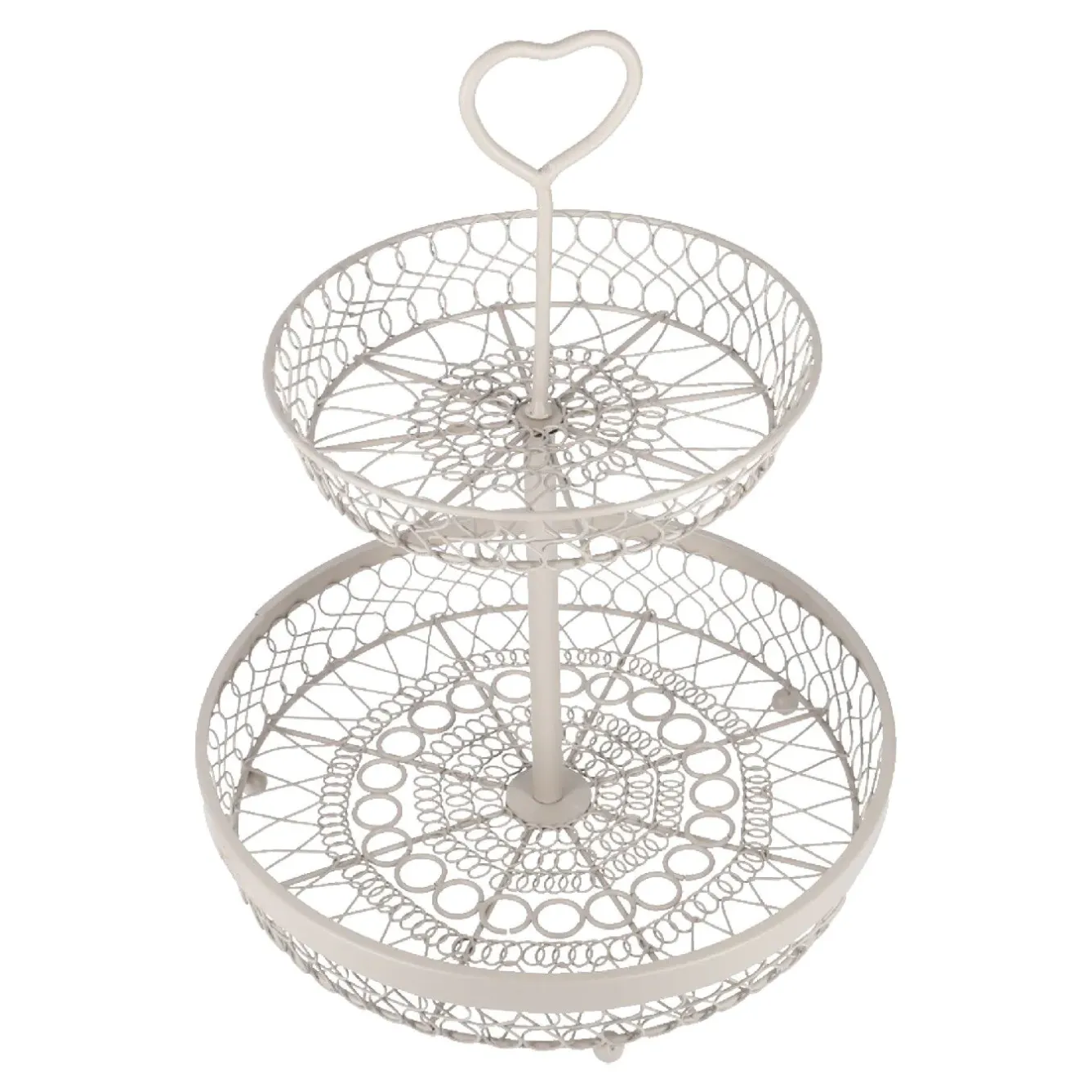 Hot NANU-NANA Etagere Nostalgie, 2 Körbe, Taupe, 35 Cm