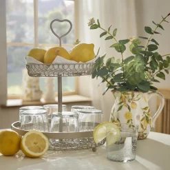 Hot NANU-NANA Etagere Nostalgie, 2 Körbe, Taupe, 35 Cm