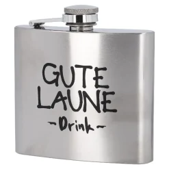 Fashion NANU-NANA Flachmann Spruch, Gute Laune, 150 Ml