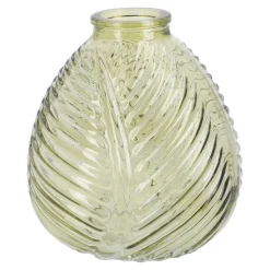 Discount NANU-NANA Flaschenvase Blatt, Hellgrün/bauchig, 13 Cm