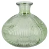 Fashion NANU-NANA Flaschenvase Kugel, Rillen/grün, 14 X 13 Cm