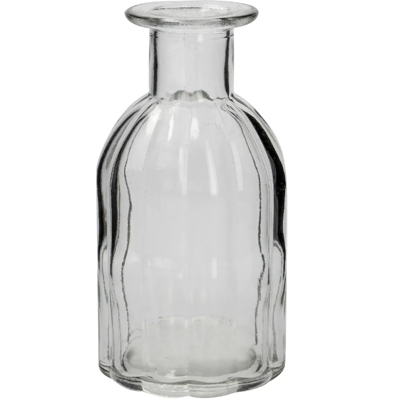 Outlet NANU-NANA Flaschen-Vase Rillen, Breit, 7.5 X 14 Cm