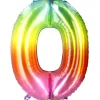 Best NANU-NANA Folienballon Zahl 0, Bunt, 80 Cm