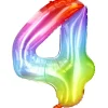 Clearance NANU-NANA Folienballon Zahl 4, Bunt, 80 Cm