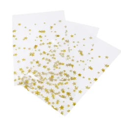 Best NANU-NANA Folienbeutel, 10 Stück, Sterne/gold, 15 X 24 Cm