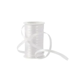 Best NANU-NANA Geschenkband Satin, Weiß, 3mm X 10m