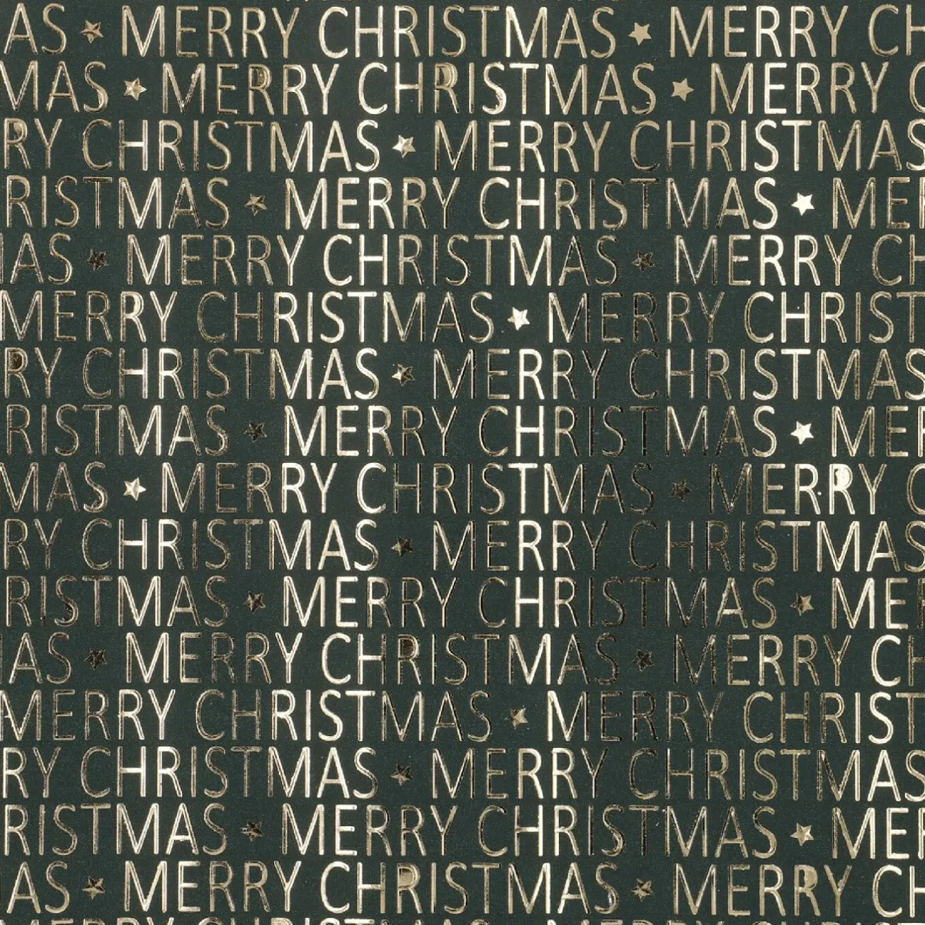 Fashion NANU-NANA Geschenkpapier Prägung/Schrift, Dunkelgrün/gold, 2 M