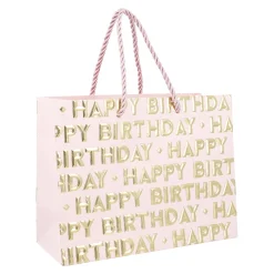 Outlet NANU-NANA Geschenktüte Happy Birthday, Rosa, 23 X 18 Cm
