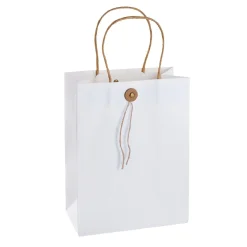 Outlet NANU-NANA Geschenktüte Mit Knopf, Weiß, 17.5 X 23 Cm