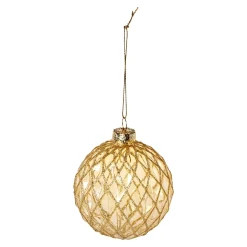 Discount NANU-NANA Glaskugel Dekor, Rauten/gold, 8 Cm