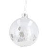 Hot NANU-NANA Glaskugel Haus, Weiß/silber/transparent, 8 Cm
