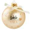 Outlet NANU-NANA Glaskugel Spruch, Oma/champagner/matt, 10 Cm