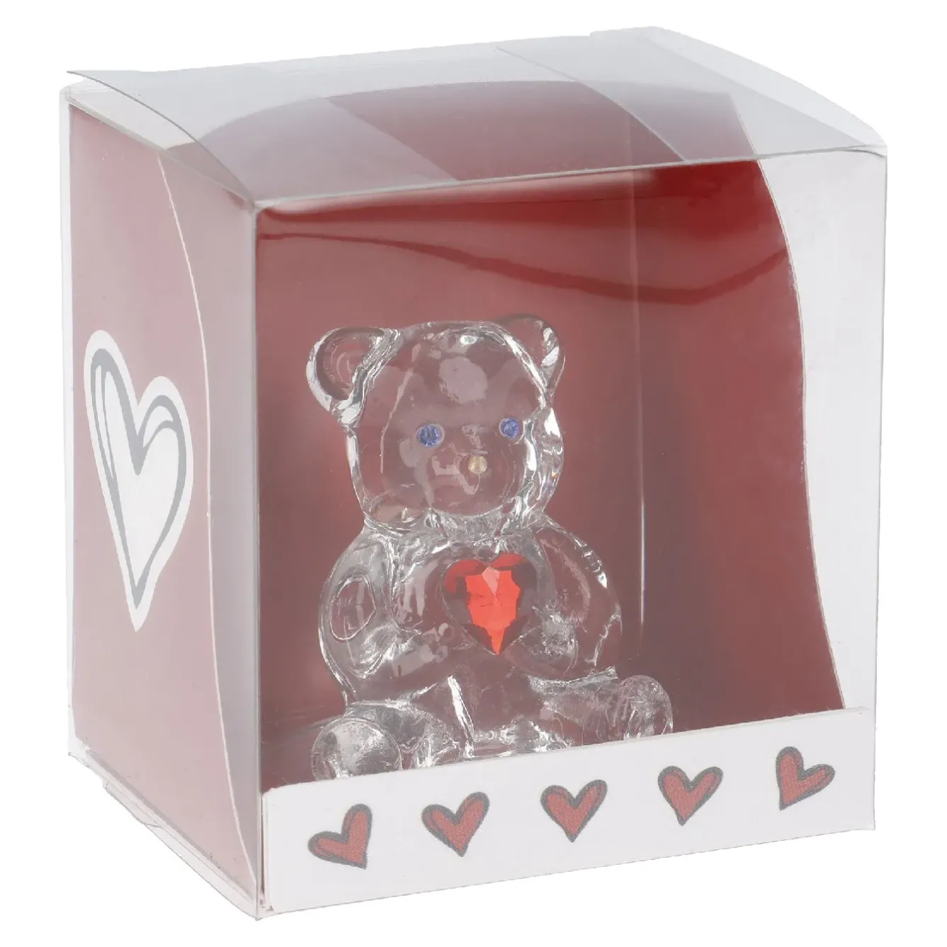 Fashion NANU-NANA Glas-Teddybär Mit Herz, 4.5 Cm