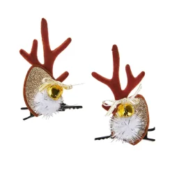 Discount NANU-NANA Haarclip Geweih Mit Pompom, Braun/gold