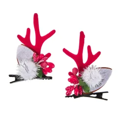 Outlet NANU-NANA Haarclip Geweih Mit Pompom, Rot/weiß