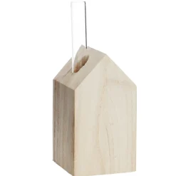 Best NANU-NANA Holzhaus Mit Glasrohr, Natur, 18 Cm