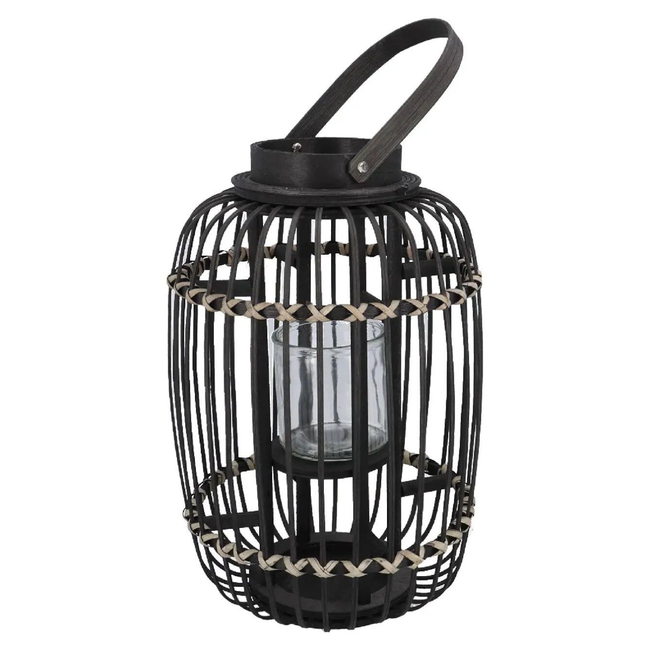 Clearance NANU-NANA Holz-Laterne Hefei, Schwarz, 39 Cm