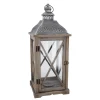 Clearance NANU-NANA Holz-Laterne Medan, Braun-gewischt, 57.5 Cm
