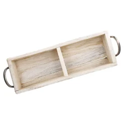 Clearance NANU-NANA Holz-Schale, 2 Fächer/Griff, 48 Cm