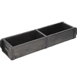 Clearance NANU-NANA Holzschale Rustik, Doppel, Schwarz, 57 Cm