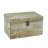 Clearance NANU-NANA Holztruhe Natur, Weiß-gewischt, 23 X 15 X 13 Cm