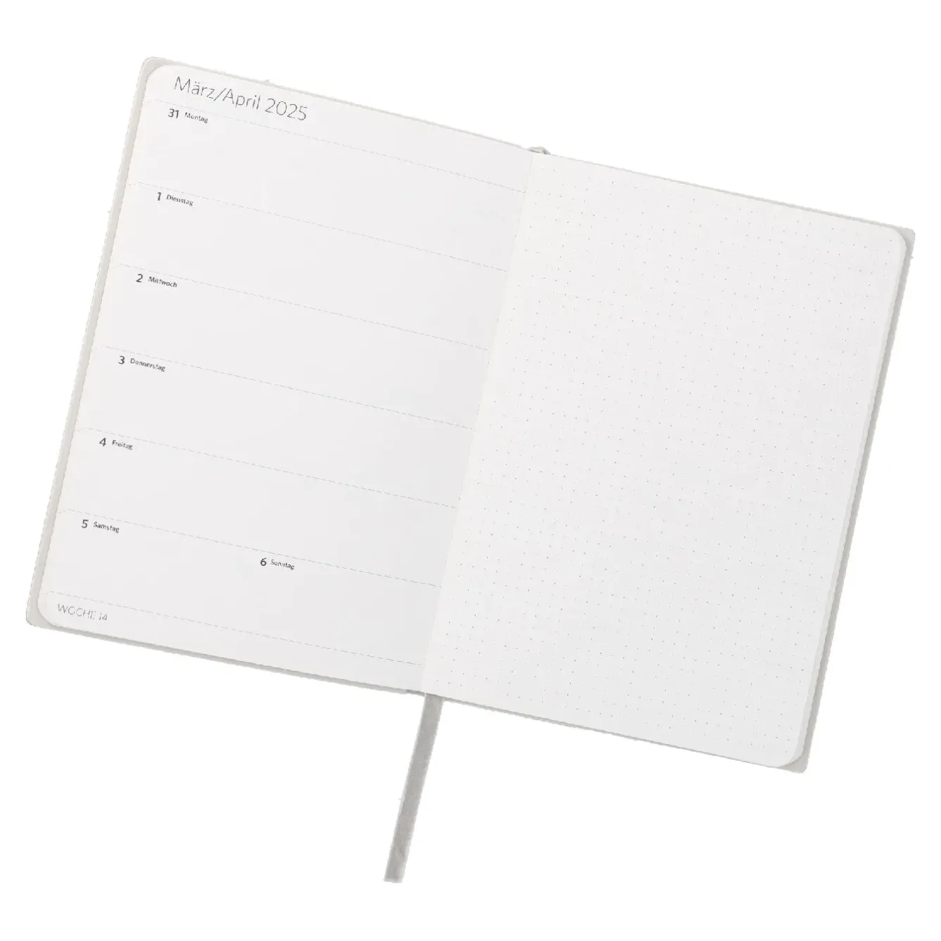 Sale NANU-NANA Kalender Edel, A5, Hellgrau