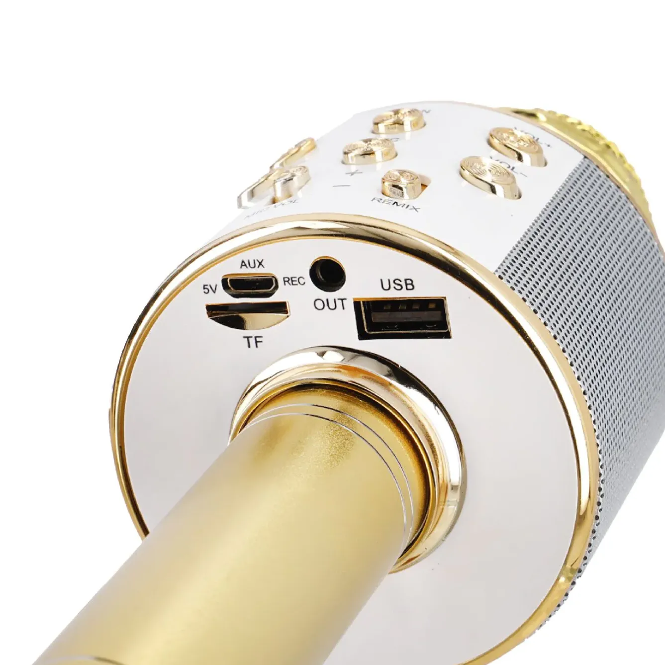 Outlet NANU-NANA Karaoke Mikrofon, Gold, 23 Cm