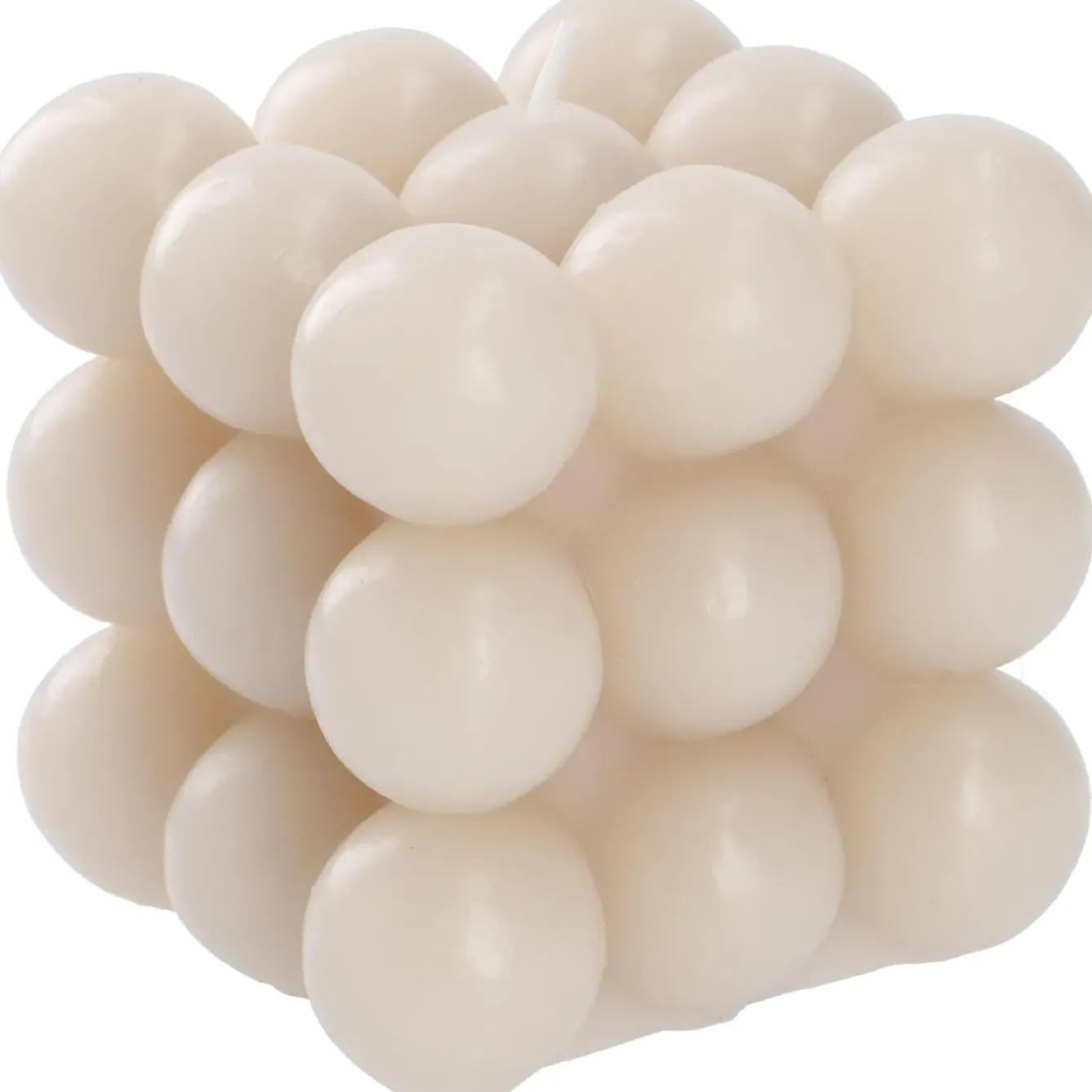 Online NANU-NANA Kerze Bubbles, Eckig, Beige, 8 X 8 X 8 Cm
