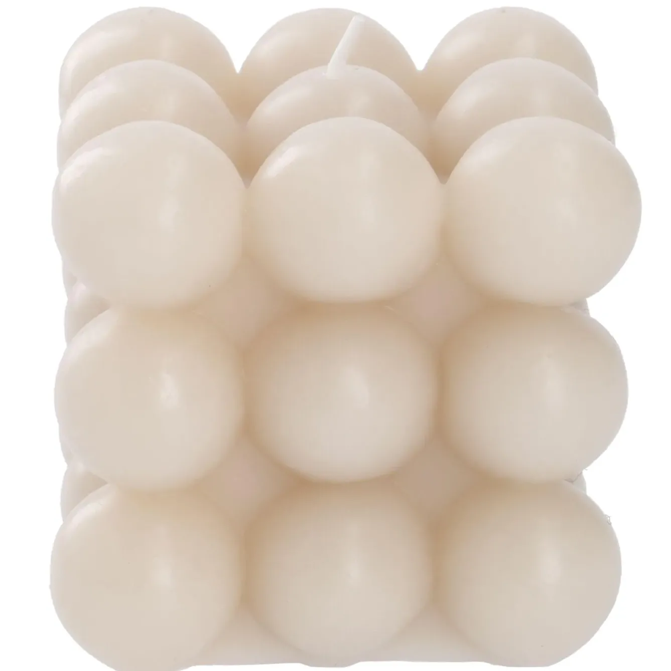 Online NANU-NANA Kerze Bubbles, Eckig, Beige, 8 X 8 X 8 Cm