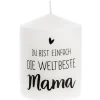 Best NANU-NANA Kerze Spruch, Beste Mama, 6 X 8 Cm