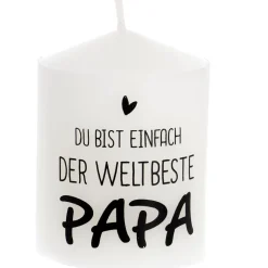 Fashion NANU-NANA Kerze Spruch, Bester Papa, 6 X 8 Cm