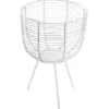 Clearance NANU-NANA Kerzenhalter Drahtkorb, Weiß, 17 Cm