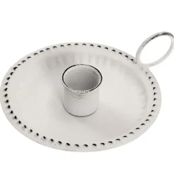 Online NANU-NANA Kerzenständer Mini, Stabkerze, Weiß, Flach/Rillen