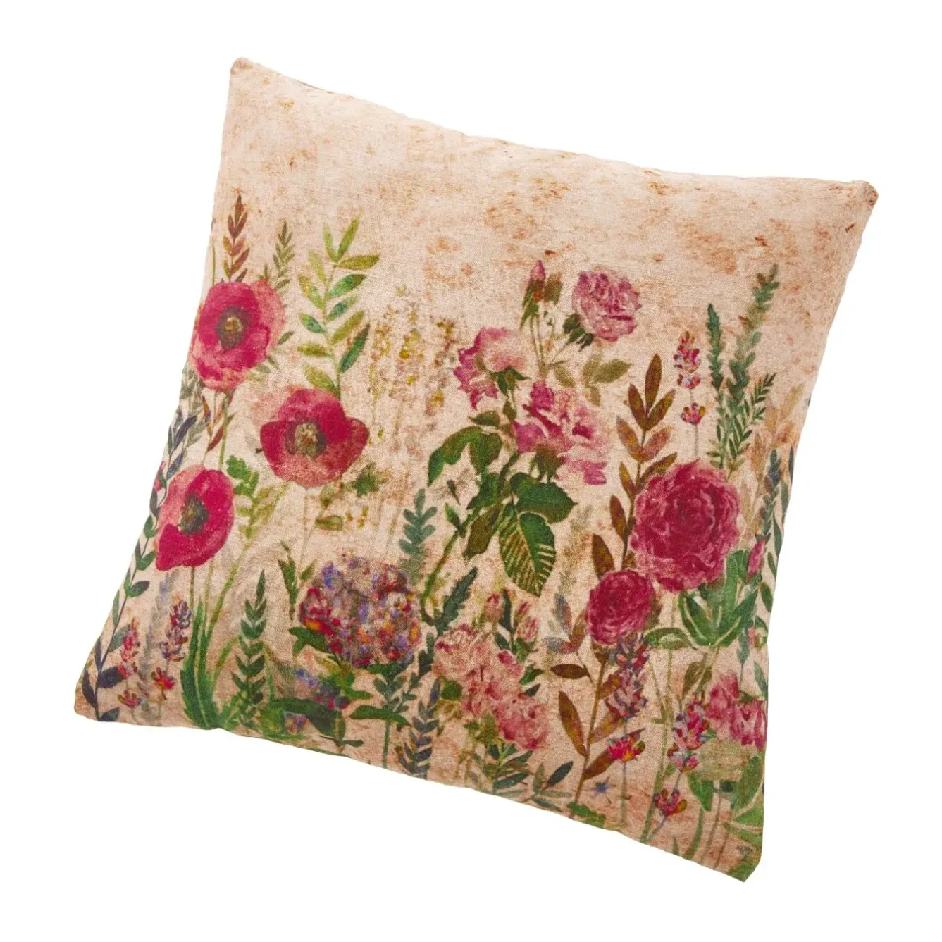 Online NANU-NANA Kissen Blumen, Beige/rot, 45 Cm