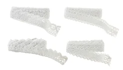 Discount NANU-NANA Klebeband Spitze, Weiß, 4x 1 Meter