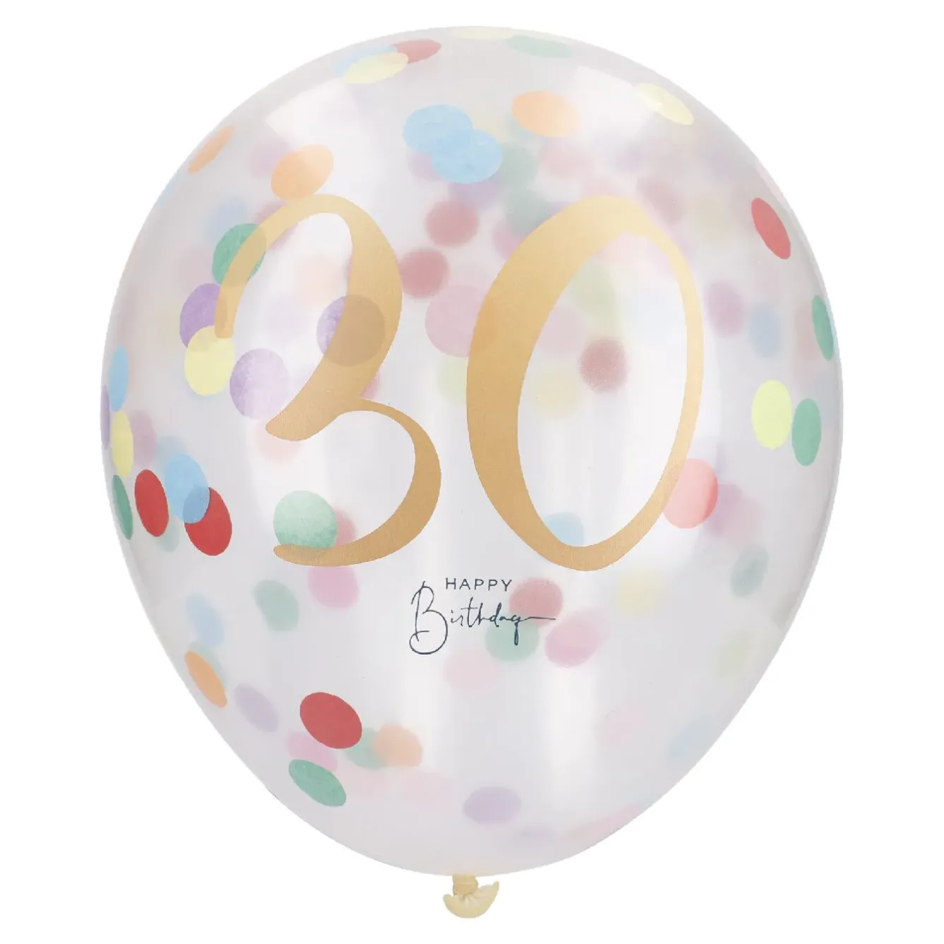 New NANU-NANA Konfetti-Ballon Geburtstag, 30, 6 Stück