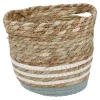 Best NANU-NANA Korb Streifen Mit Henkel, Grün/weiß, 23 X 20 Cm