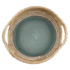 Online NANU-NANA Korb Streifen Mit Henkel, Grün/weiß, 26 X 23 Cm