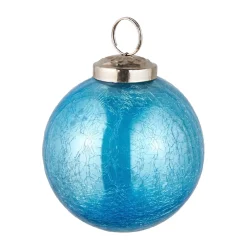 Outlet NANU-NANA Kugel Craquele, Glatt/blau, 7.5 Cm