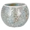 New NANU-NANA Kugel-Windlicht Mosaik, Hellblau/silber, 10 X 8 Cm