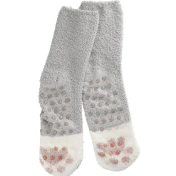 Discount NANU-NANA Kuschelsocken Anti-Rutsch, Uni/grau/offwhite